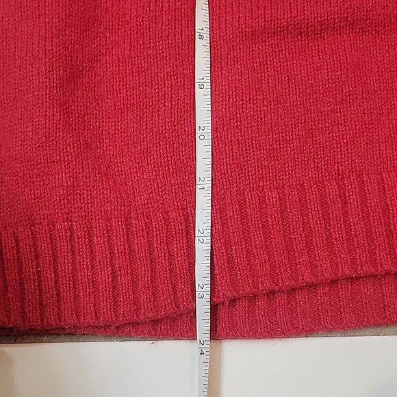 Merrell Mens red wool quarter zip sweater Size L - Picture 8 of 9